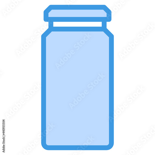 Bottle blue outline icon