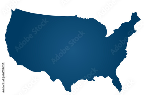 The shape of the United States territory. Vector illustration.