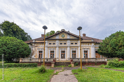 Canvastavla Krivaja, Serbia - June 06, 2021: The Krivaja summer house was built at the end of the 19th century on the Krivaja farm for the landowner Balint Fernbach