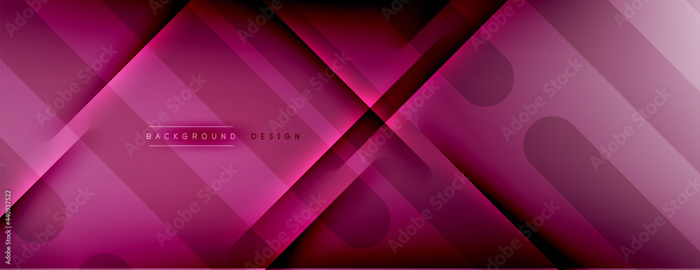 Fototapeta premium Abstract background - lines composition created with lights and shadows. Technology or business digital template. Trendy simple fluid color gradient abstract background with dynamic