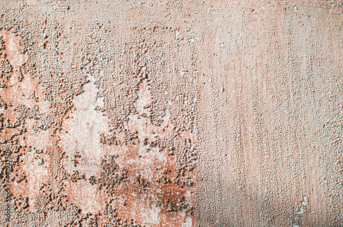 Texture of old wall with peeling paint