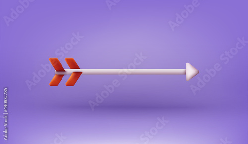 Arrow icon with 3d effect. 3D Web Vector Illustrations.