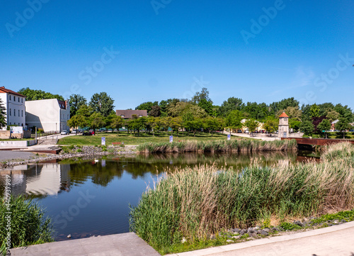 Parkanlage in der Stadt Staßfurt in Sachen-Anhalt photo