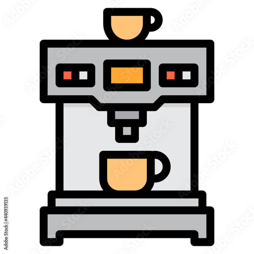 Coffee Machine filled outline icon