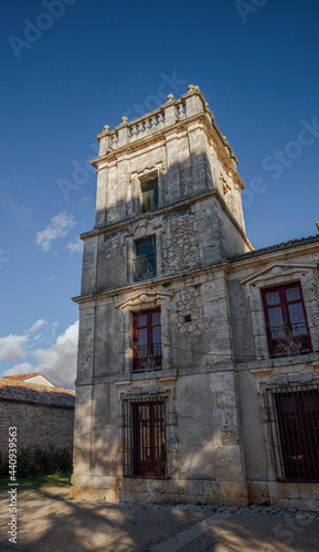 Tower of the Goyeneche Palace, an eighteenth-century building located in the city of Nuevo Baztan, province of Madrid, Spain photo
