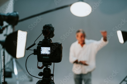 Murais de parede Actor in front on the camera in an audition