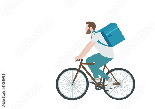 Bicycle Riding Delivery Man Box Bag 