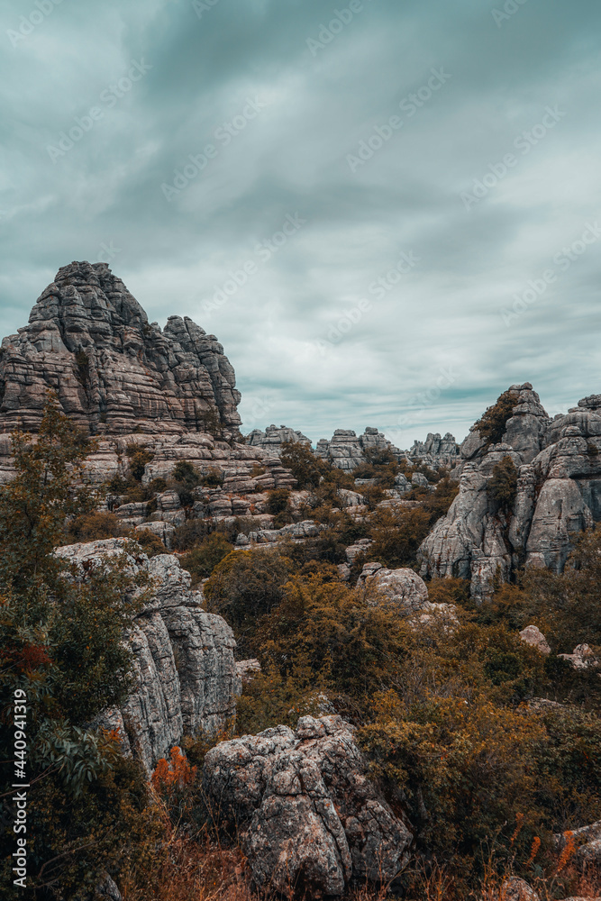 Paisaje de piedras y rocas El Torcal Málaga Paisaje de piedras y rocas El Torcal Málaga