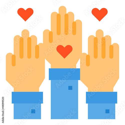 Teamwork flat icon