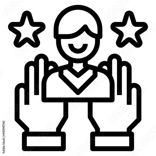 Promote outline icon