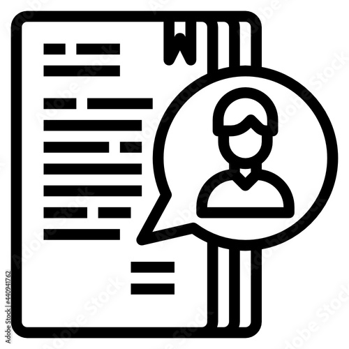Resume outline icon