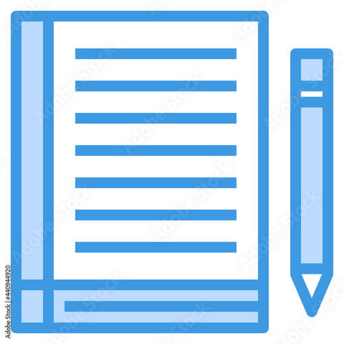 Note Book blue outline icon
