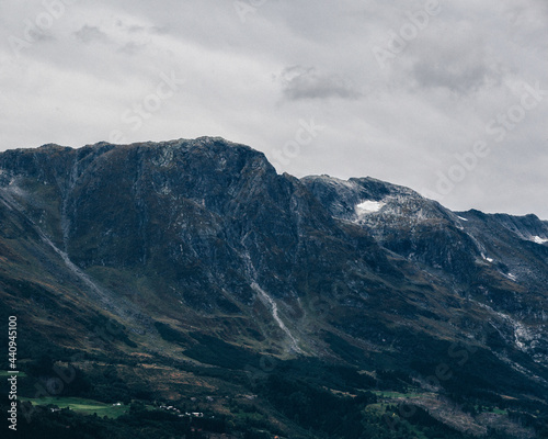 Glacier and complex mountain texture