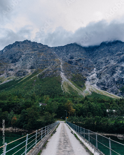 Bridge to the mountain range