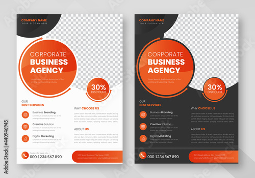 Business Flyer Corporate Flyer Template. marketing, business proposal, promotion, advertise, publication, cover page.