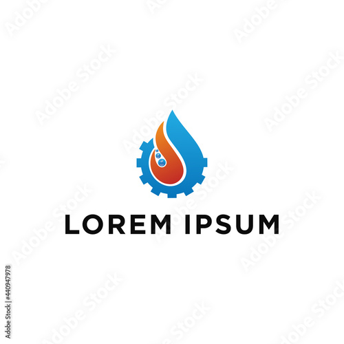 This logo represents gas energy and service 