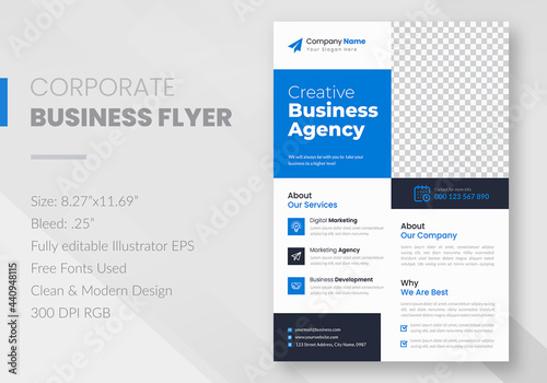 Business Flyer Corporate Flyer Template. marketing, business proposal, promotion, advertise, publication, cover page.