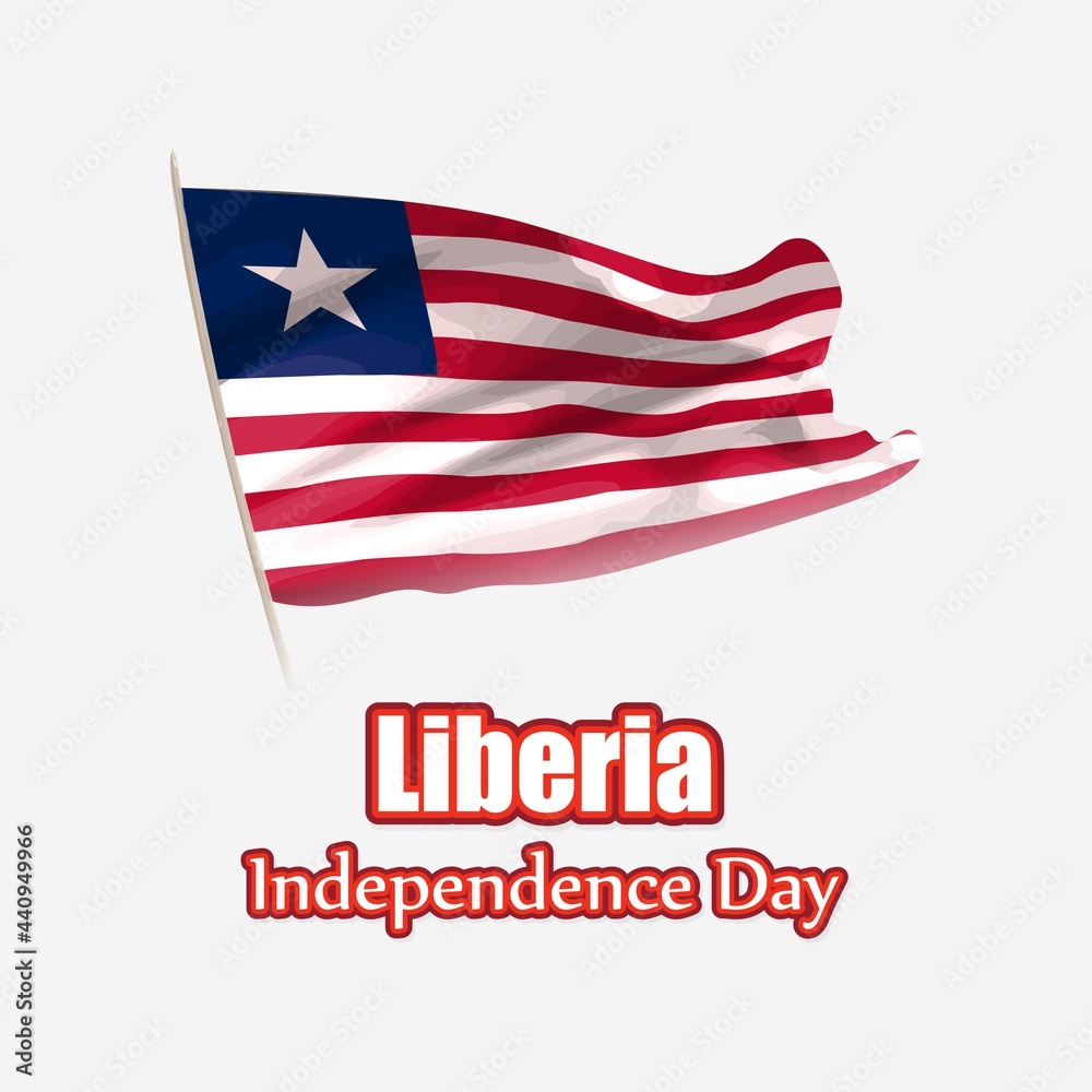 vector illustration for Liberian independence day vector illustration for Liberian independence day