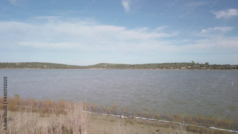 Establishing Shot of Medina Lake Natural Reserve on Spring Day in Jerez, Spain Establishing Shot of Medina Lake Natural Reserve on Spring Day in Jerez, Spain