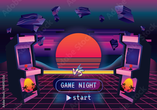 Game zone game icon background vector