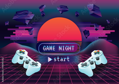 Game zone game icon background vector