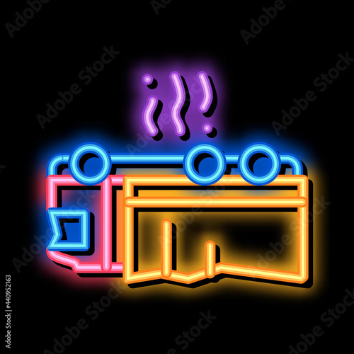 inverted car accident neon light sign vector. Glowing bright icon inverted car accident sign. transparent symbol illustration