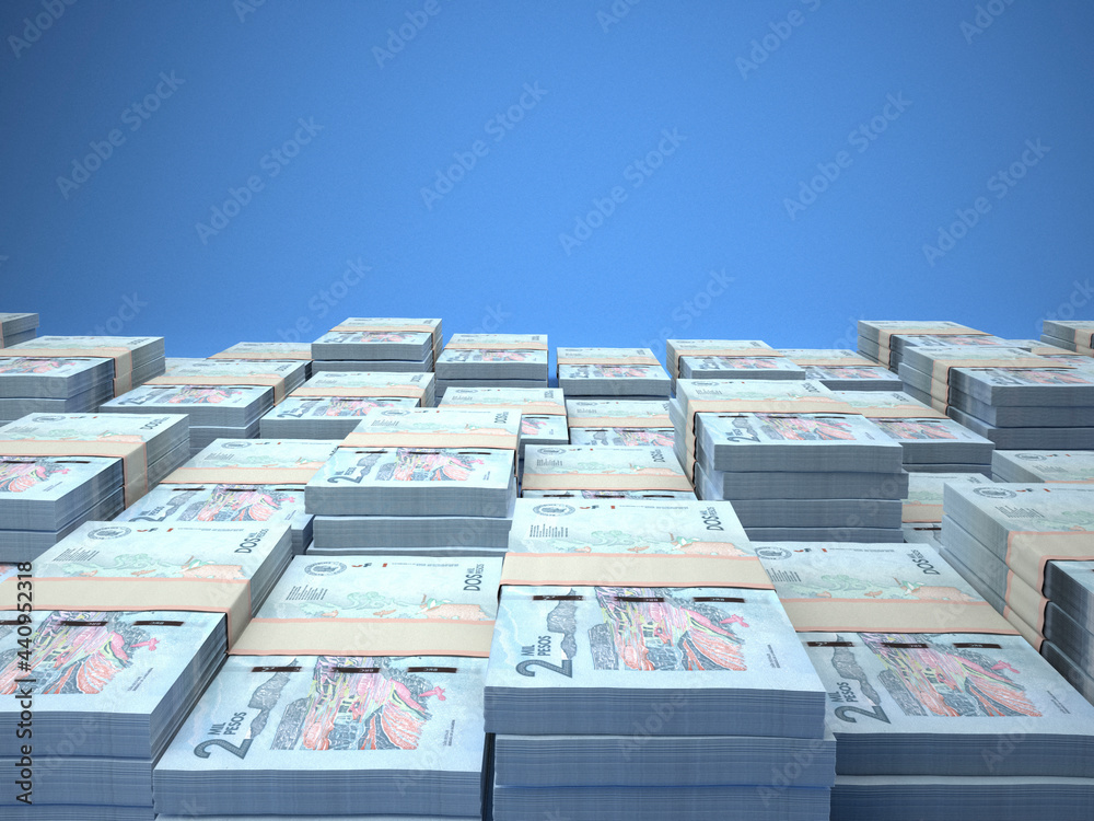 Colombian money. Colombian peso banknotes. 2 COP pesos bills. Colombian money. Colombian peso banknotes. 2 COP pesos bills.