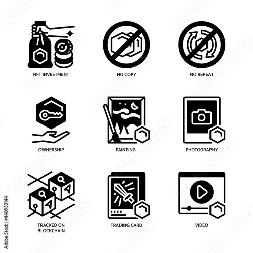Non-Fungible Token Icon Set
