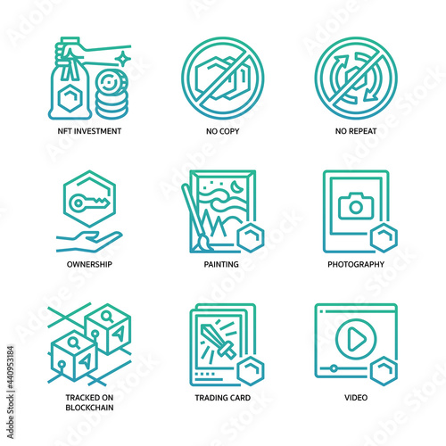 Non-Fungible Token Icon Set