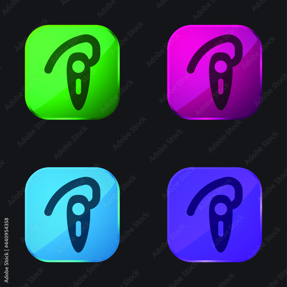 Bluetooh Connection four color glass button icon Bluetooh Connection four color glass button icon