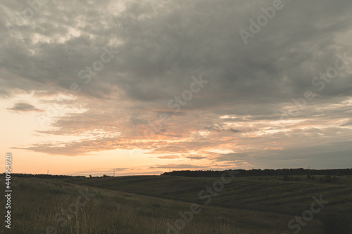 sunset over the field © Eugene
