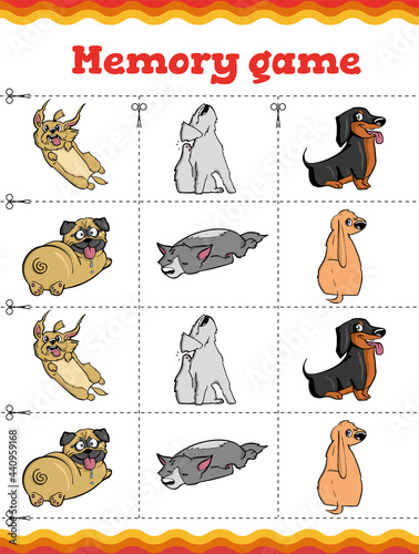 Educational game for children. Cartoon vector illustration.