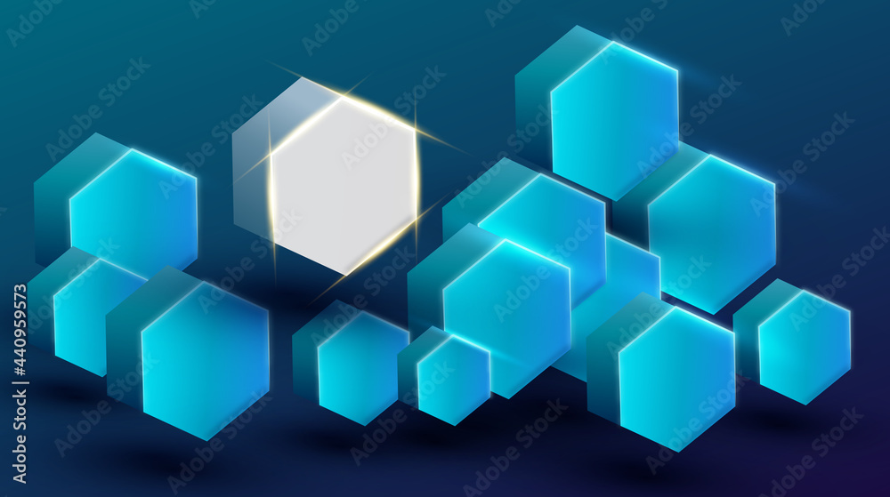 Hexagonal background 3d rendering Hexagonal background 3d rendering