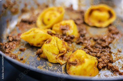 Cappelletti romagnoli made with cheese