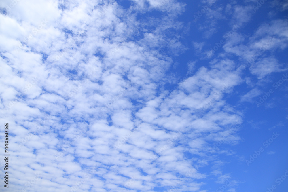 Blue summer sky with Cirrus clouds 