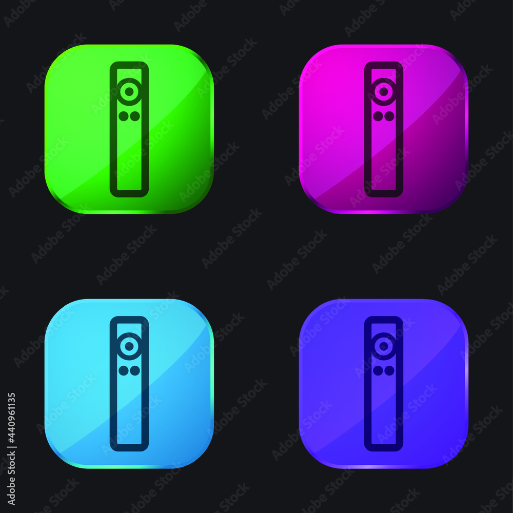 Apple Remote four color glass button icon Apple Remote four color glass button icon