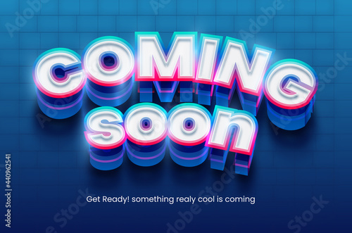 Neon 3d coming soon web page