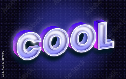 3d glowing neon light 