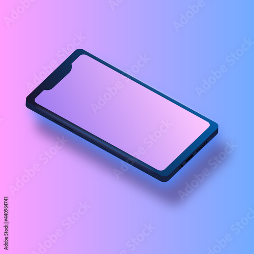 3d smartphone in perspective view - illustration