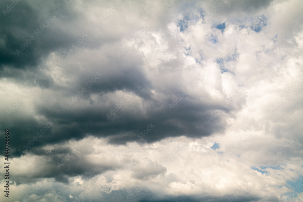 Dramatic black clouds that look like heavy rain. Dramatic black clouds that look like heavy rain.