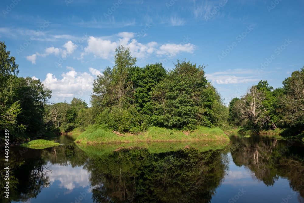 Beautiful view to Pededze river in Latvia.