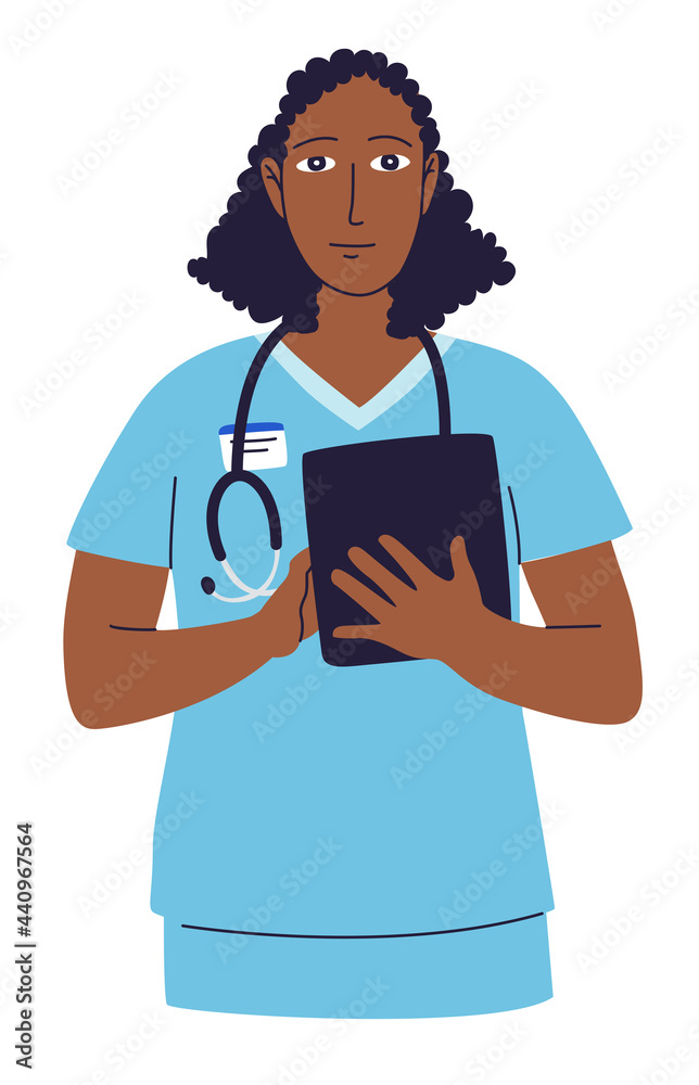 Portrait of young female doctor, healthcare and medical concept.