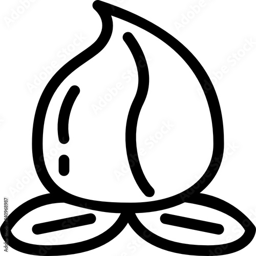 peaches outline icon