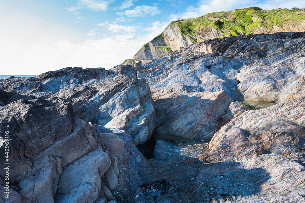 Fototapeta premium Ilfracombe beach in Exmoor, North Devon, UK