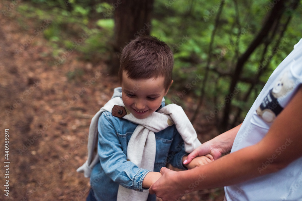 loving son and mother, family lifestyle outdoor portrait loving son and mother, family lifestyle outdoor portrait
