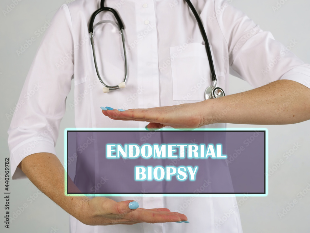 ENDOMETRIAL BIOPSY text in virtual screen. ENDOMETRIAL BIOPSY text in virtual screen.
