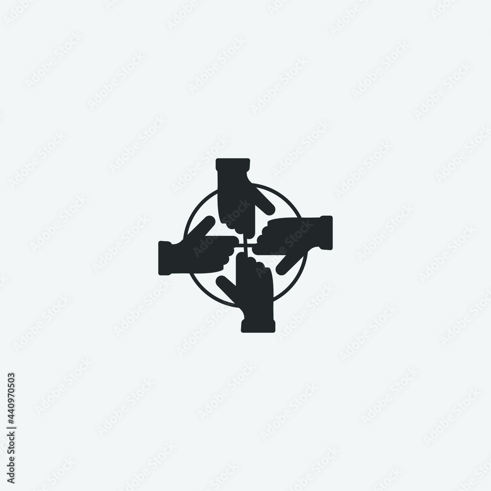 Cooperation vector icon for web and design Cooperation vector icon for web and design