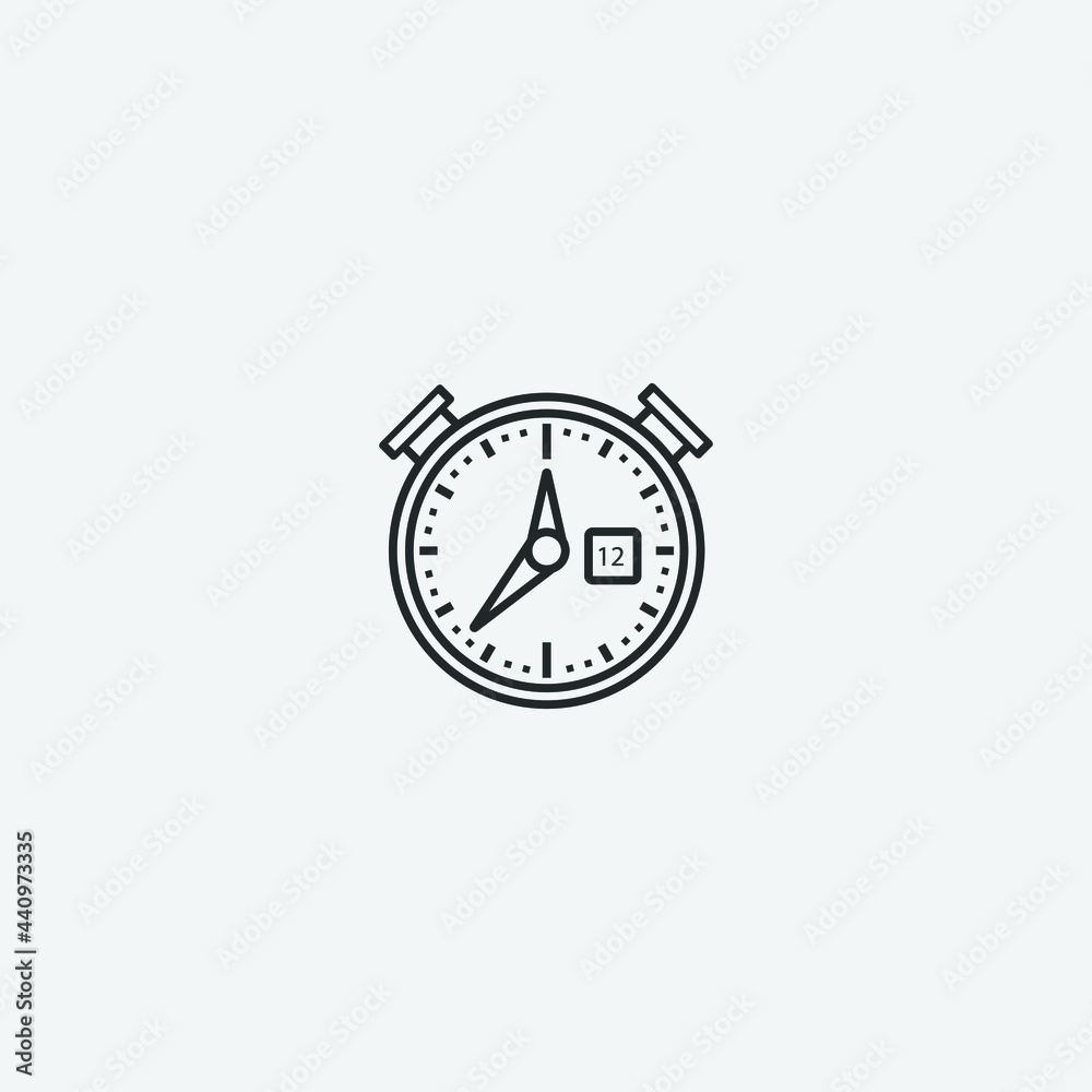 Stop watch vector icon for web and design Stop watch vector icon for web and design