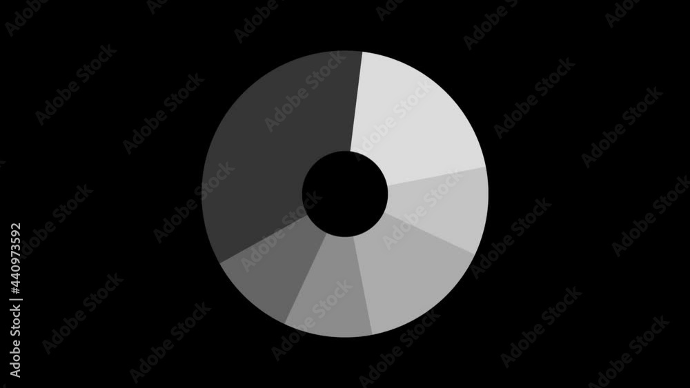 Pie charts animation. percent circle round infographic. Grow or success profit diagram concept. Available in 4K FullHD and HD video