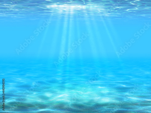 光差し込む水中のイメージ背景 © gonza